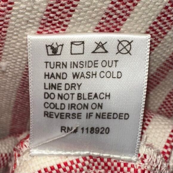 Lucy Paris Adeline Striped Cotton Ticking Flounce Hem Dress Size M - Picture 9 of 16